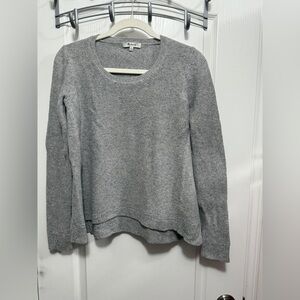Madewell sweater textured women’s S gray classic minimalist preppy pullover boho